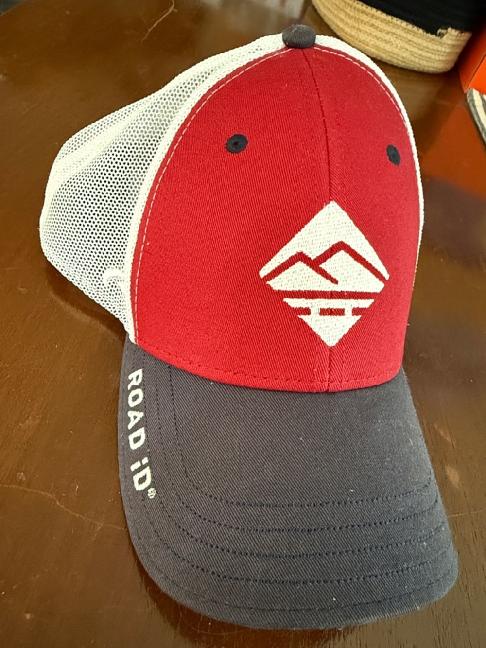 Road iD Red & Gray Trucker Hat with Mountain Logo